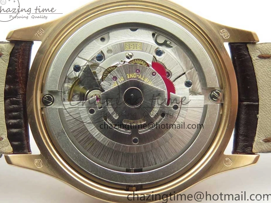 Best Leather Markers Edition Real A3165 Strap Date Brown RG Black Sticks 50519 on Dial Cellini MK 0408